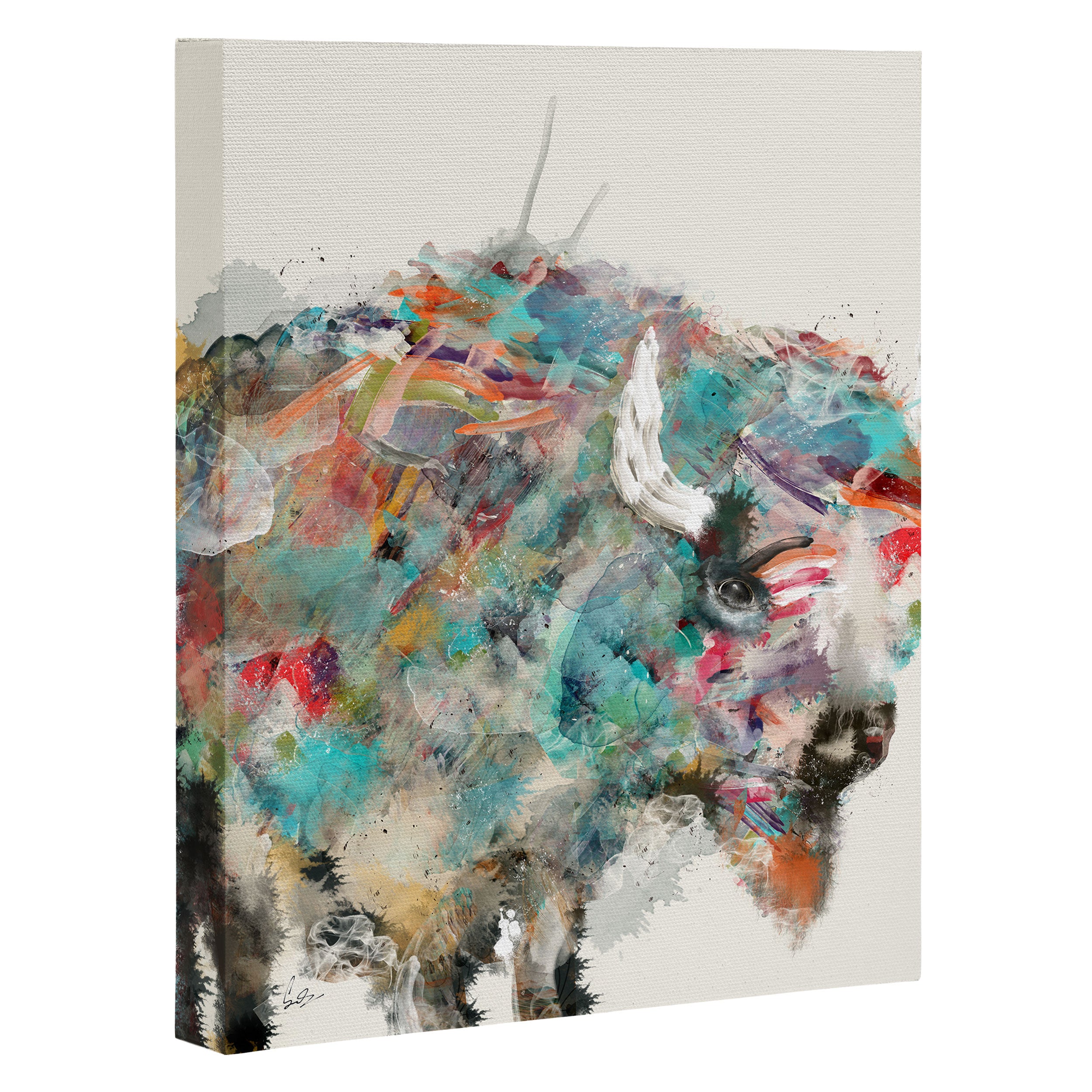 into the wild the buffalo Canvas Print Gallery Image 3