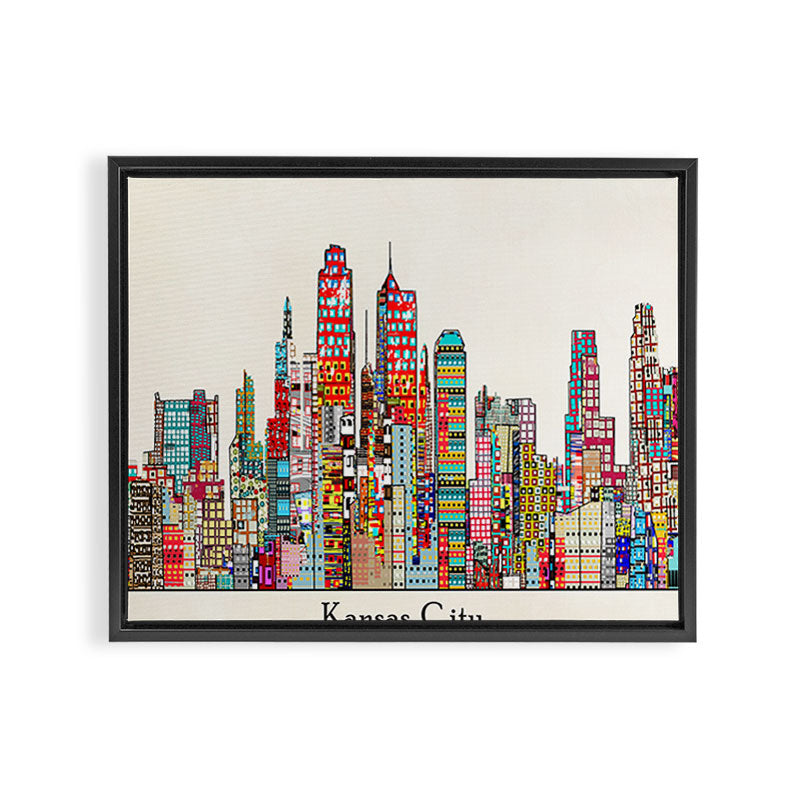 kansas city Missouri skyline Framed Canvas Print Gallery Image 2