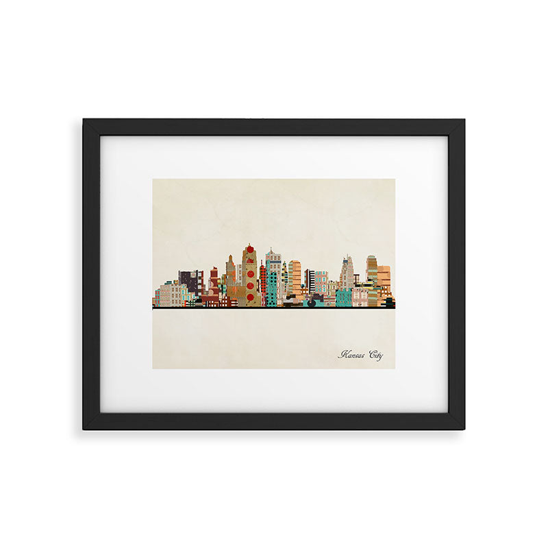 kansas city skyline Framed Art Print Gallery Image 6