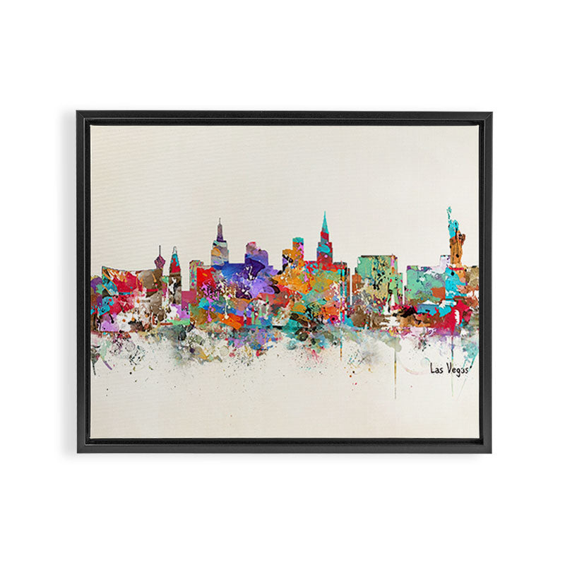 Las Vegas Nevada skyline Framed Canvas Print Gallery Image 2