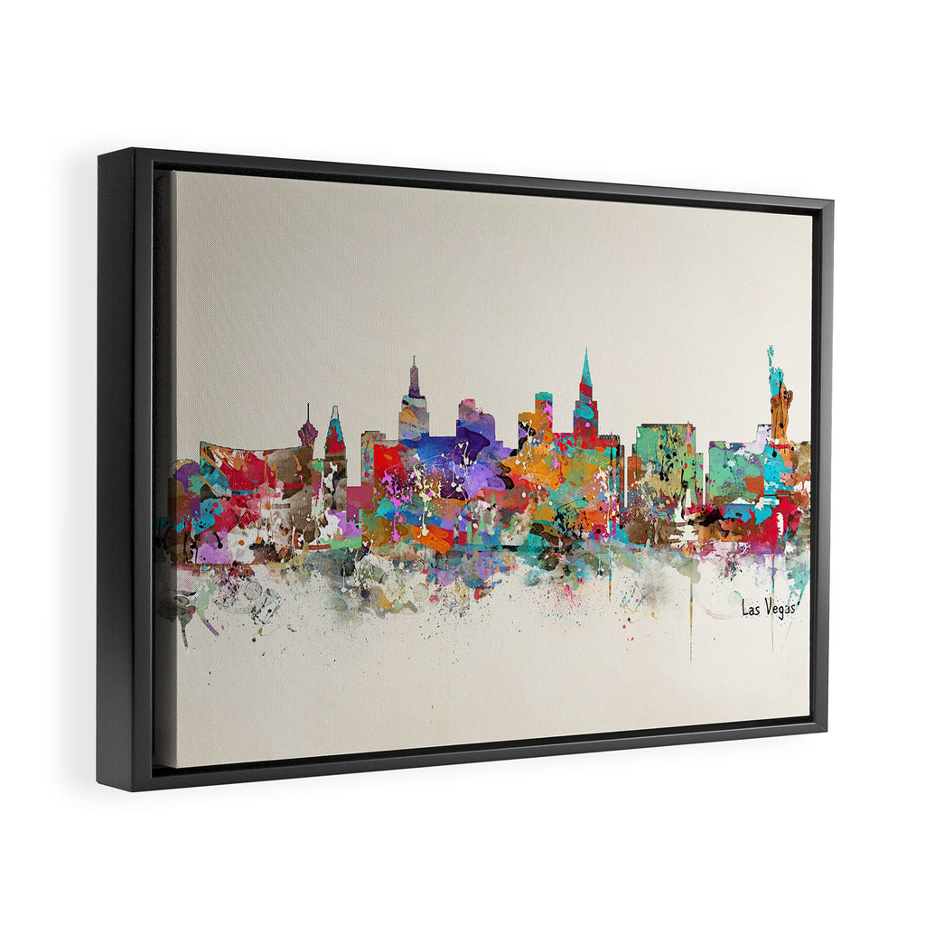 Las Vegas Nevada skyline Framed Canvas Print Gallery Image 6