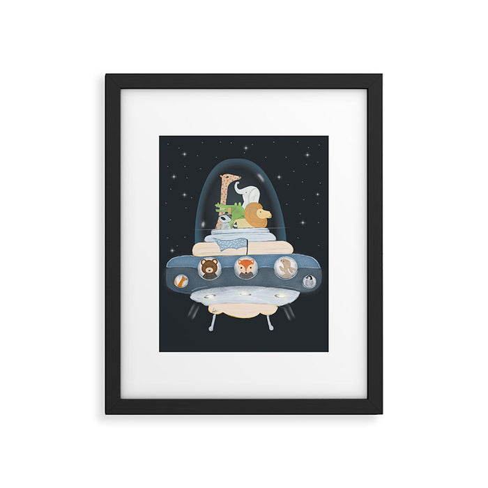 lets all go to space Framed Art Print Gallery Image 1