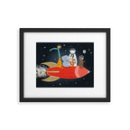 lets all go to the moon Framed Art Print Gallery Image 6