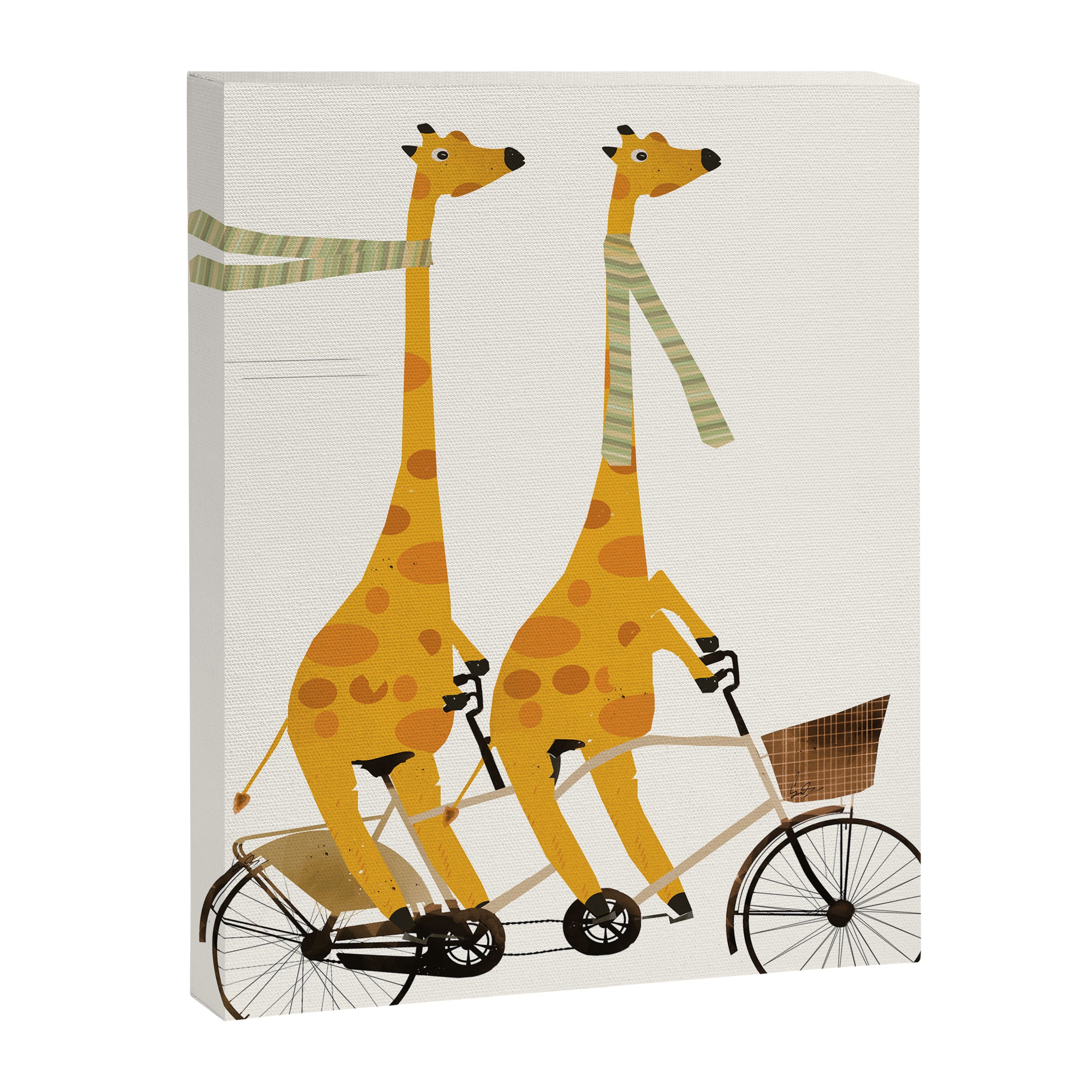lets tandem giraffes Canvas Print Gallery Image 6