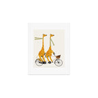 lets tandem giraffes Art Print Gallery Image 1
