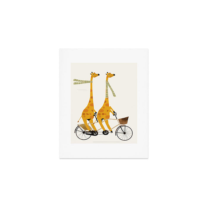 lets tandem giraffes Art Print Gallery Image 1