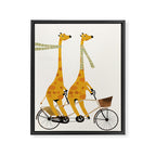 lets tandem giraffes Framed Canvas Print Gallery Image 6