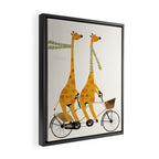 lets tandem giraffes Framed Canvas Print Gallery Image 2
