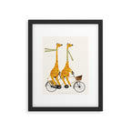 lets tandem giraffes Framed Art Print Gallery Image 4