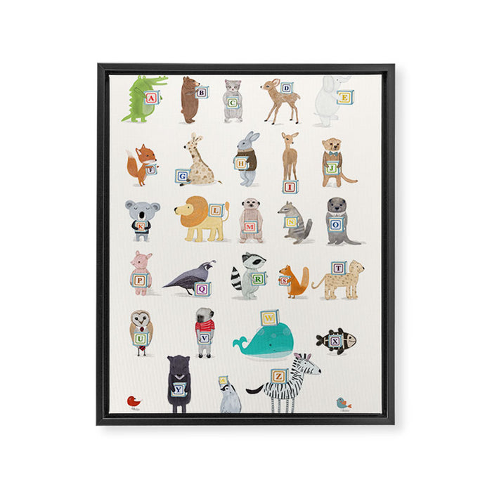 little alphabet Framed Canvas Print Gallery Image 1