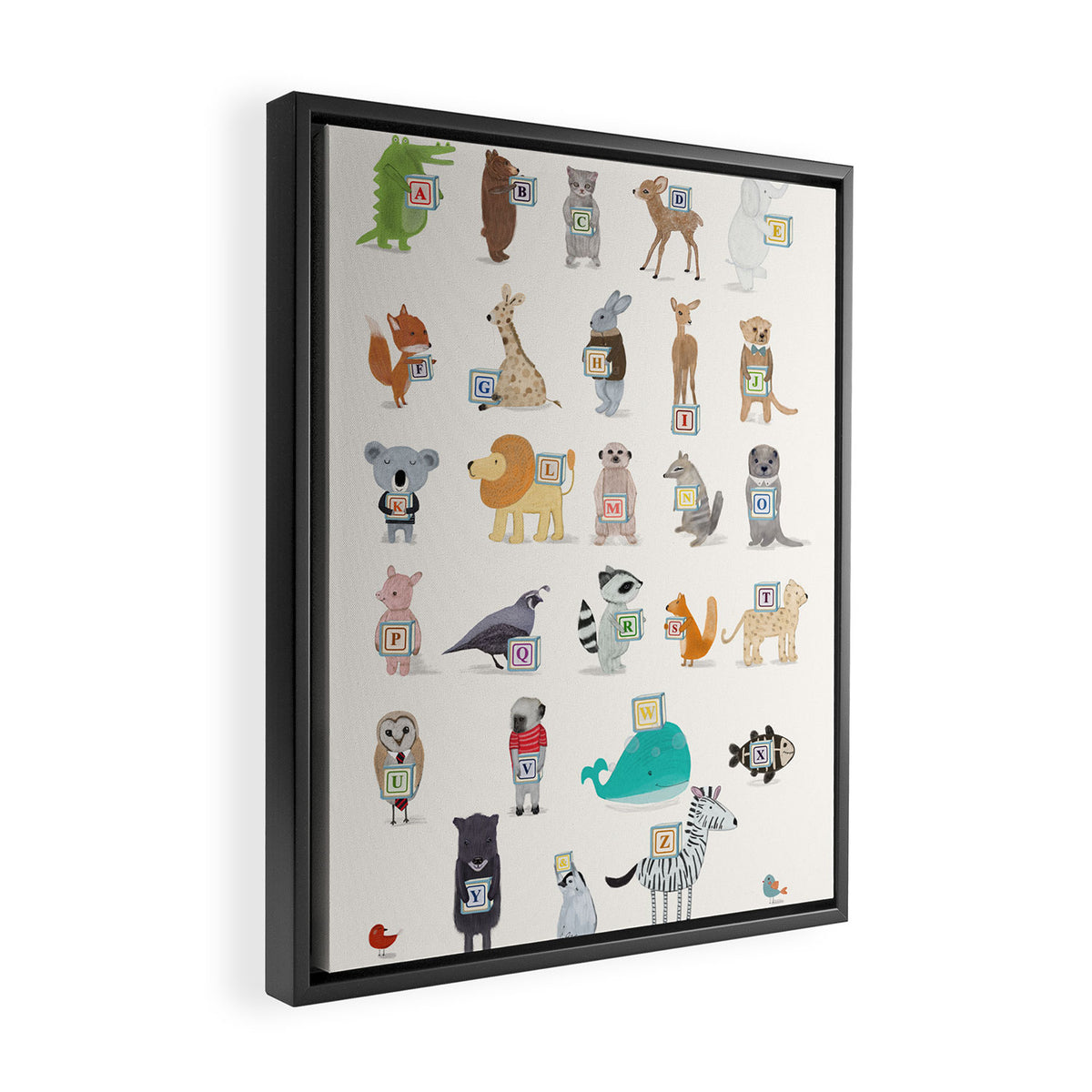 little alphabet Framed Canvas Print Gallery Image 2