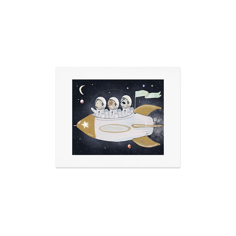 little astronauts Art Print Gallery Image 1