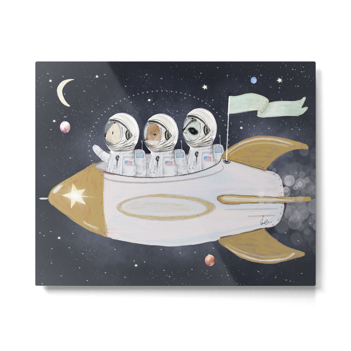 little astronauts Metal Print Gallery Image 1