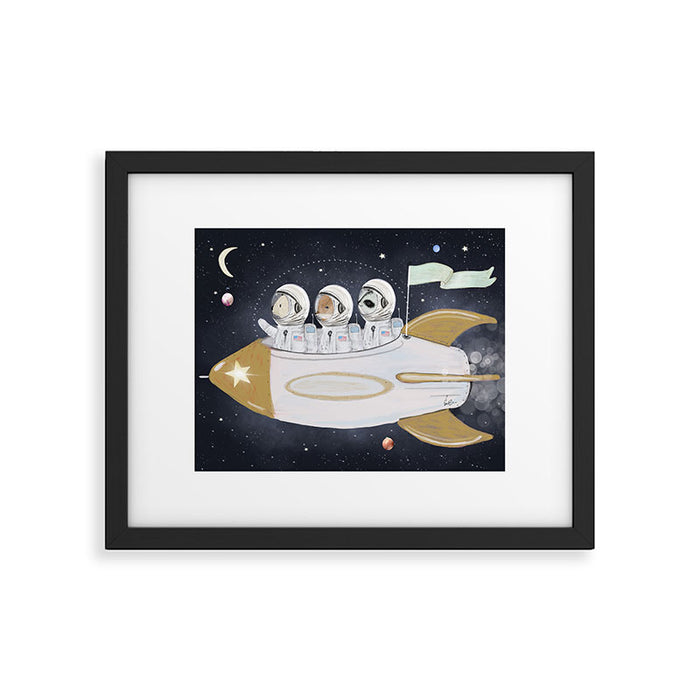 little astronauts Framed Art Print Gallery Image 1