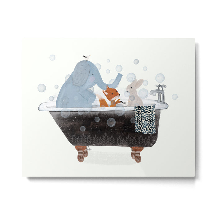 little bath time Metal Print Gallery Image 1