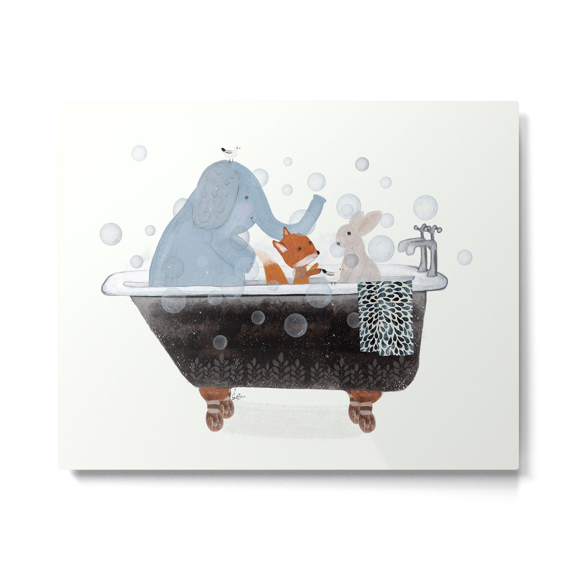 little bath time Metal Print Gallery Image 6