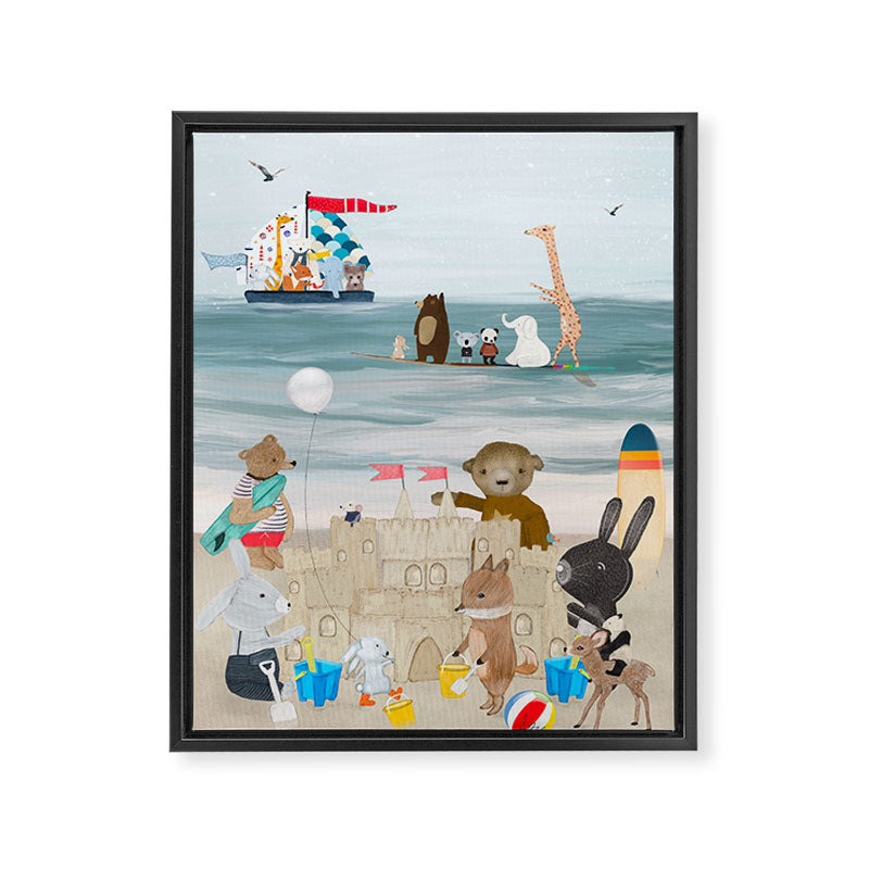 little beach days Framed Canvas Print Gallery Image 6