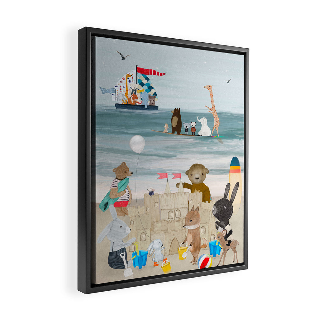 little beach days Framed Canvas Print Gallery Image 2