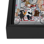 little bicycle shop Framed Canvas Print Gallery Image 3