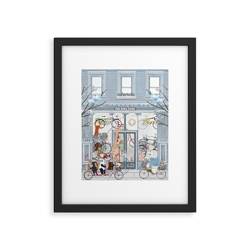 little bicycle shop Framed Art Print Gallery Image 5