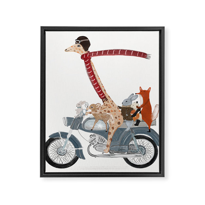 little biker buddies Framed Canvas Print Gallery Image 1