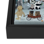 little book wood Framed Canvas Print Gallery Image 3