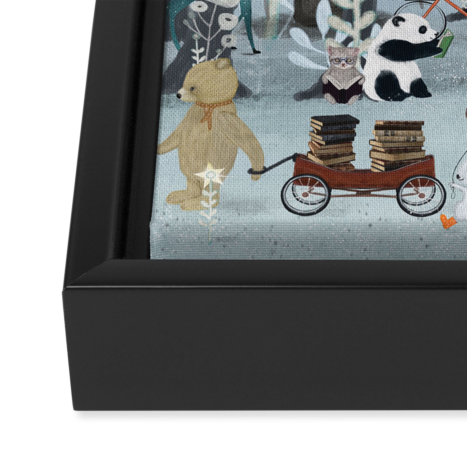 little book wood Framed Canvas Print Gallery Image 3