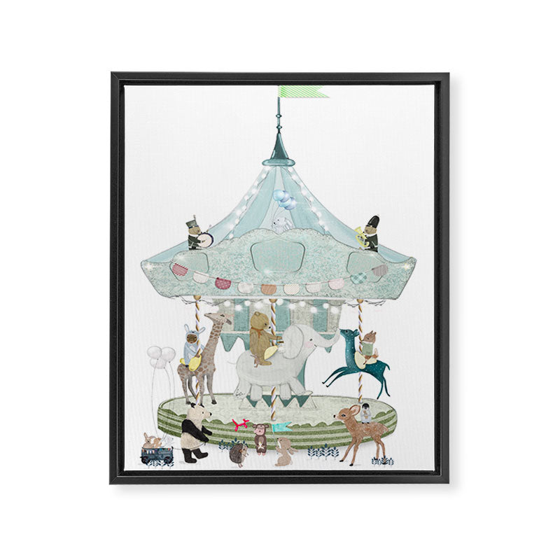 little carousel Framed Canvas Print Gallery Image 8