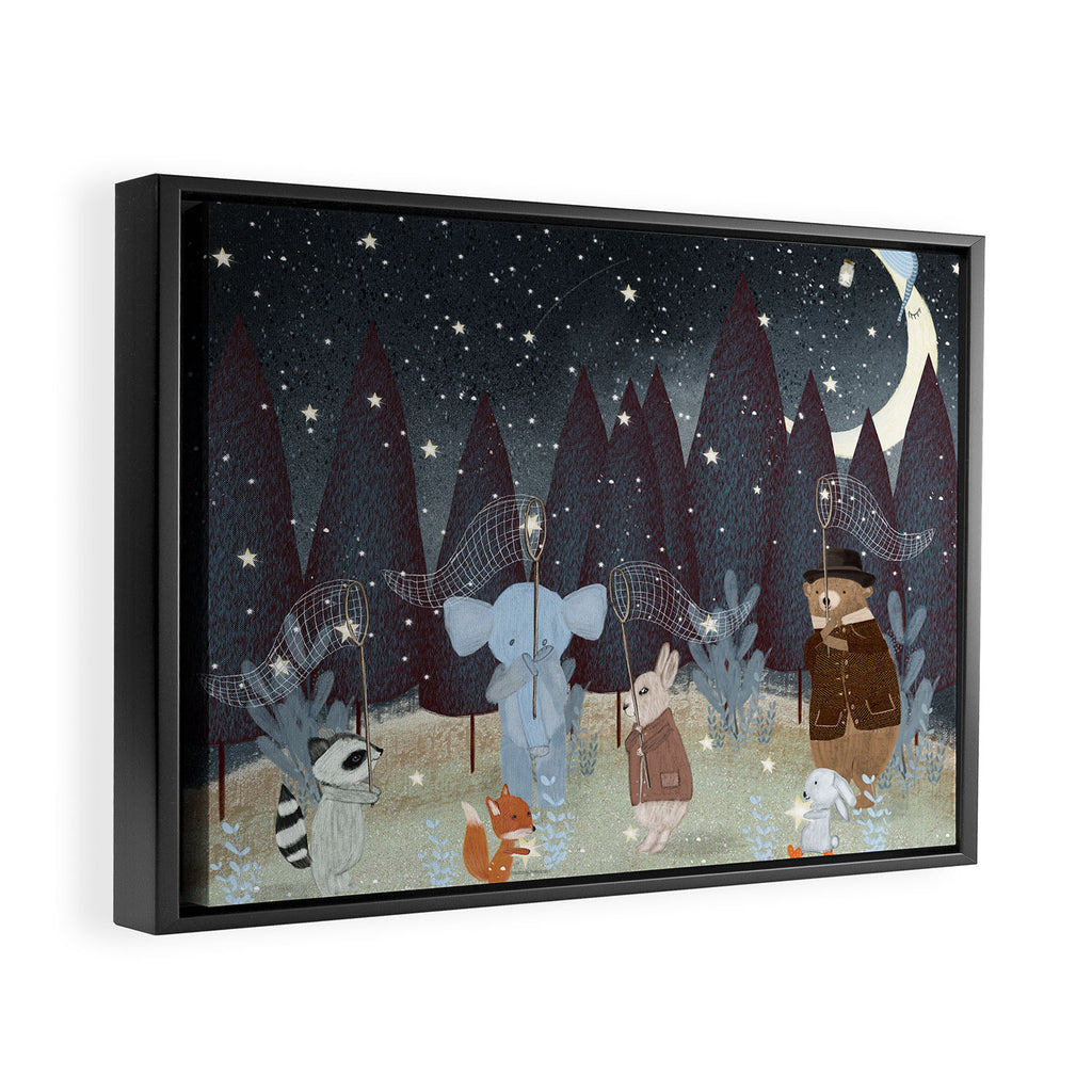 little falling stars Framed Canvas Print Gallery Image 2