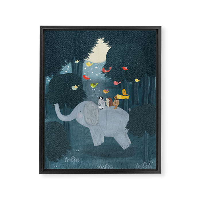 little friends Framed Canvas Print Gallery Image 1