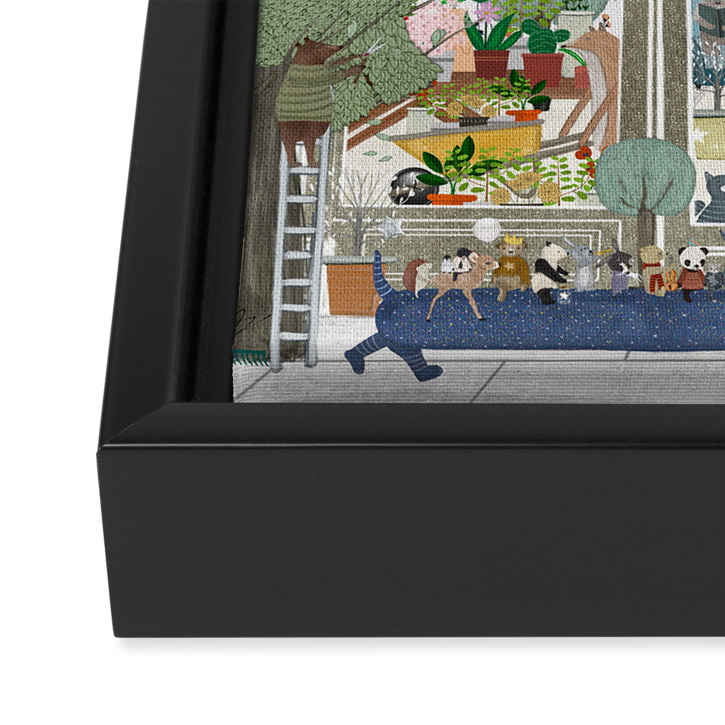 little garden store Framed Canvas Print Gallery Image 3