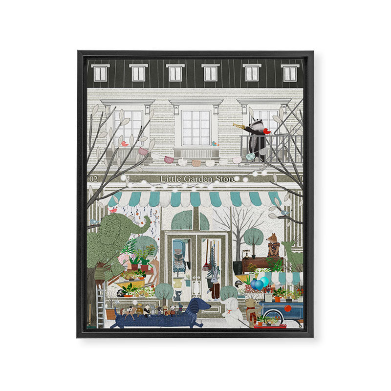 little garden store Framed Canvas Print Gallery Image 6