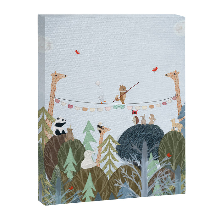 little giraffe wood Canvas Print Gallery Image 1