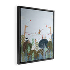 little giraffe wood Framed Canvas Print Gallery Image 2