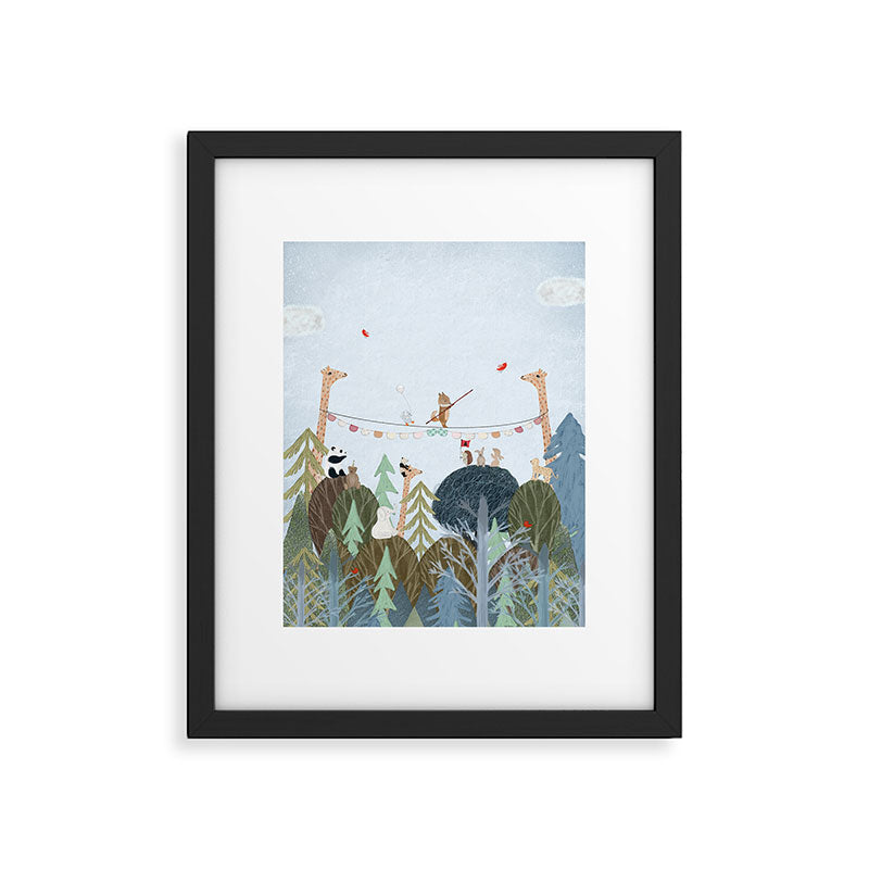 little giraffe wood Framed Art Print Gallery Image 5