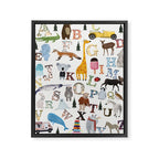 little nature alphabet Framed Canvas Print Gallery Image 8