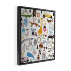 little nature alphabet Framed Canvas Print Gallery Image 2