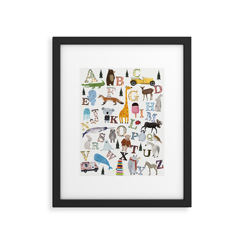 little nature alphabet Framed Art Print Gallery Image 4