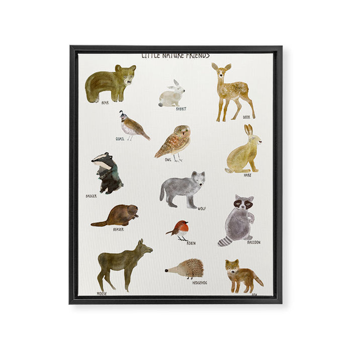 little nature friends Framed Canvas Print Gallery Image 1