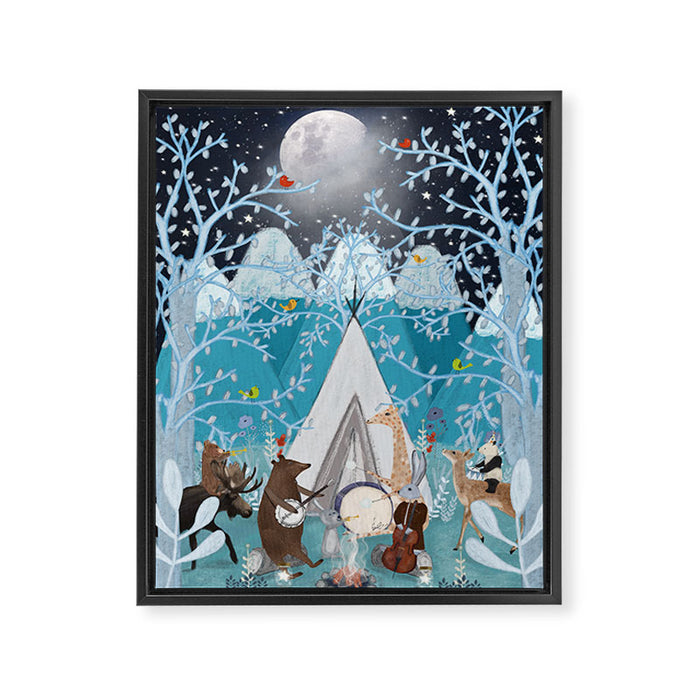 little nature song Framed Canvas Print Gallery Image 1
