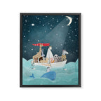 little nautical explorers Framed Canvas Print Gallery Image 8