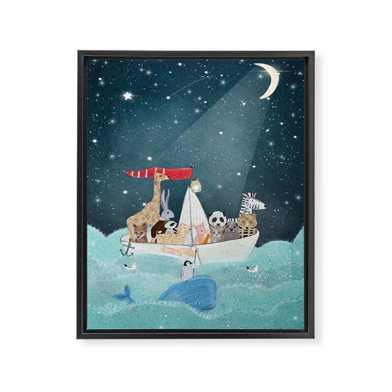 little nautical explorers Framed Canvas Print Gallery Image 8