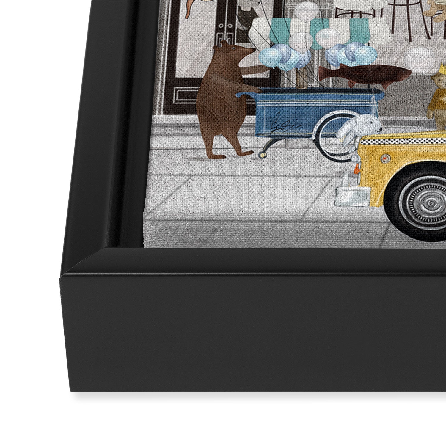 little pizzeria Framed Canvas Print Gallery Image 3