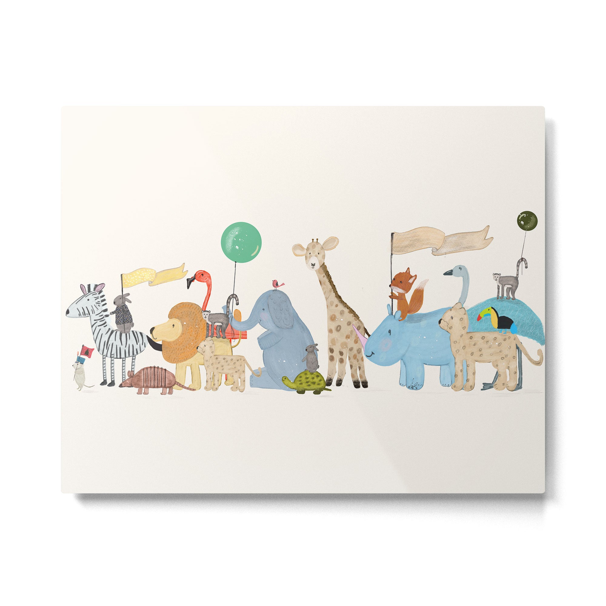 little safari parade Metal Print Gallery Image 6