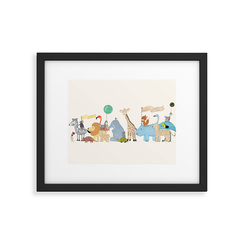 little safari parade Framed Art Print Gallery Image 6