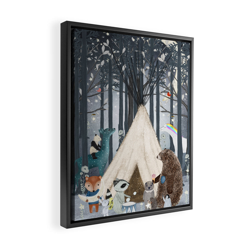 little tipi Framed Canvas Print Gallery Image 2