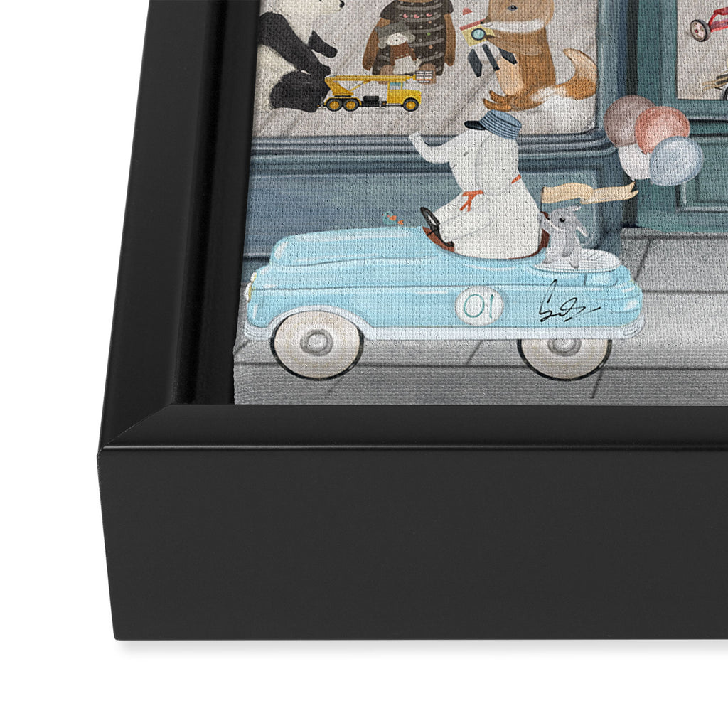 little toy store Framed Canvas Print Gallery Image 3