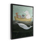 little yellow boat Framed Canvas Print Gallery Image 2