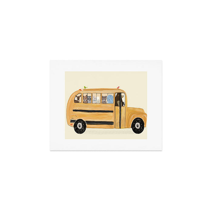 little yellow bus Art Print Gallery Image 1