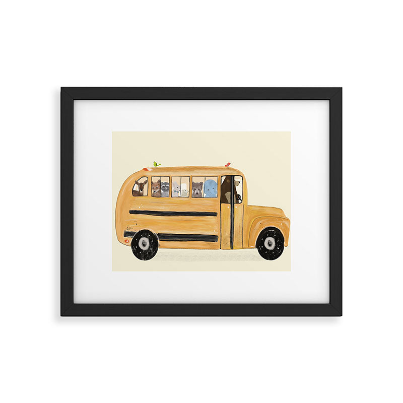 little yellow bus Framed Art Print Gallery Image 6